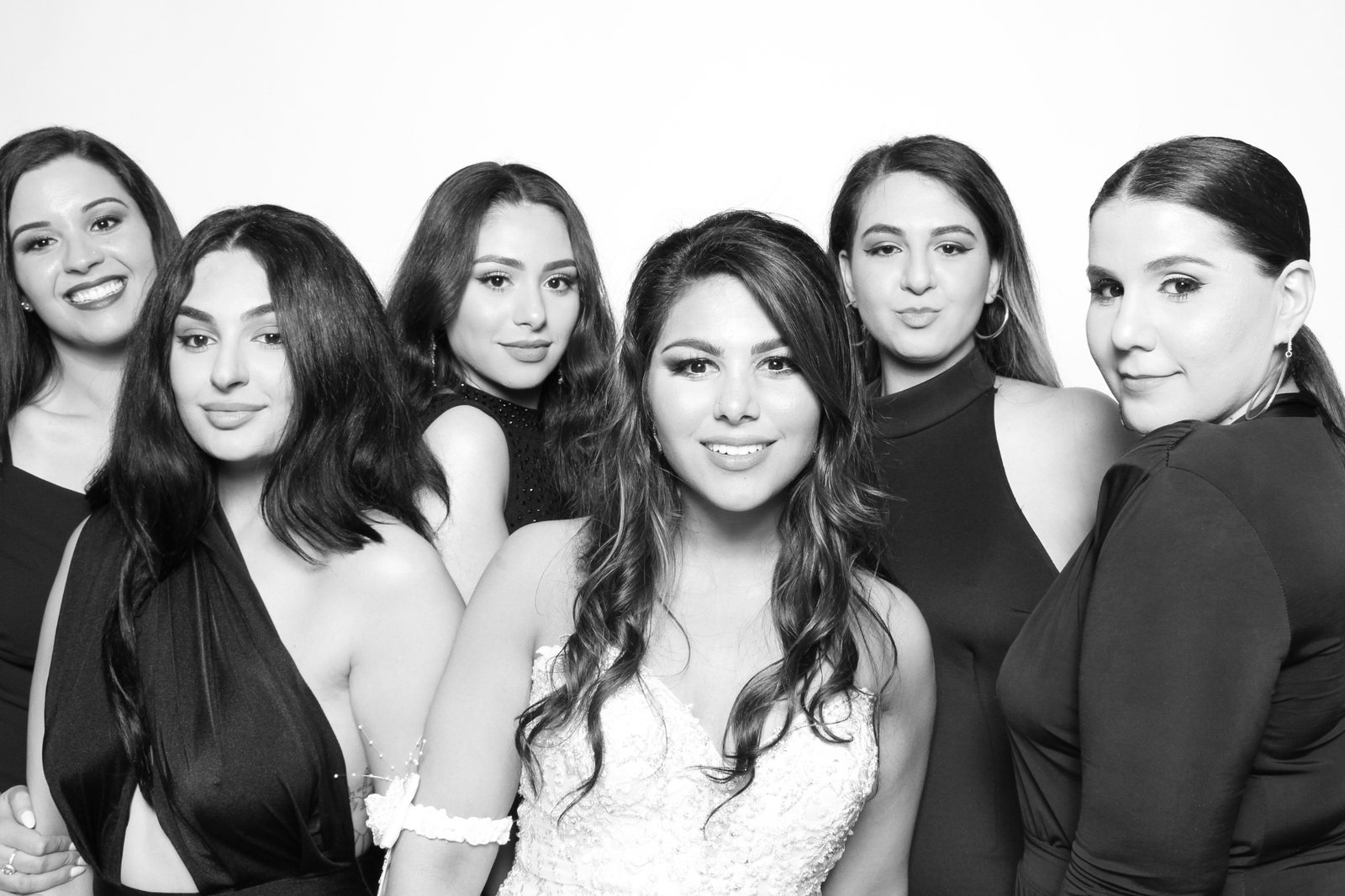 Group portrait in black and white