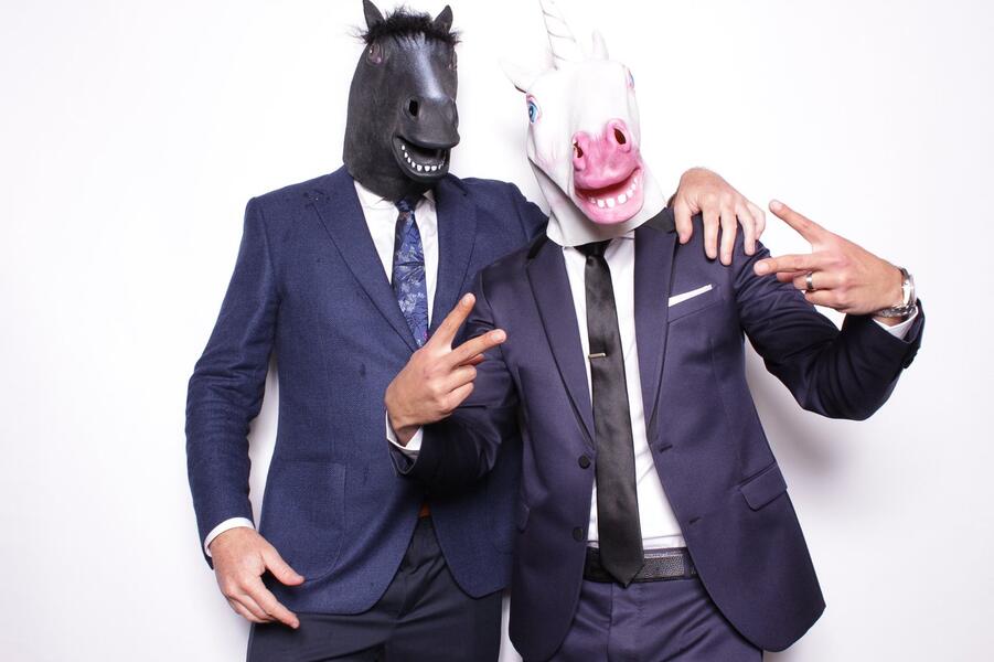 Guests at a holiday party